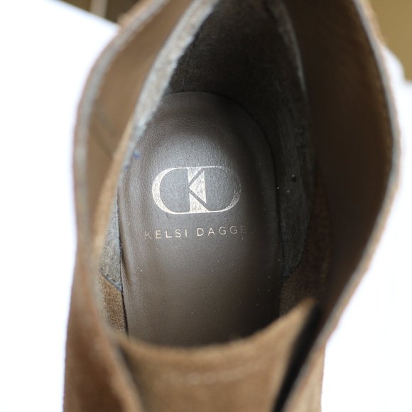 Brown Suede Wedge Ankle Boots Size 7.5 EUC - Picture 4 of 9